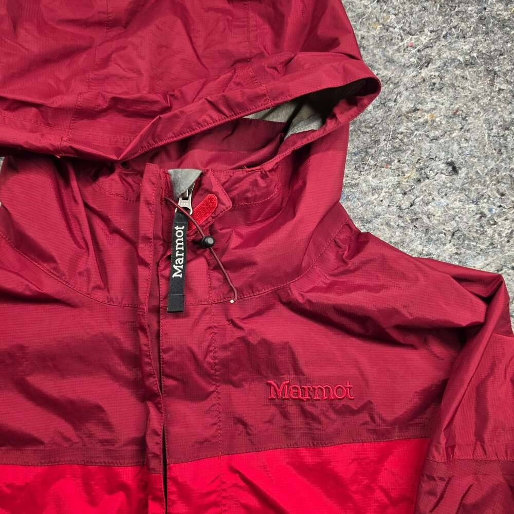 ​Marmot PreCip Waterproof Rain Jacket Windbreaker Red Women's Large Hiking